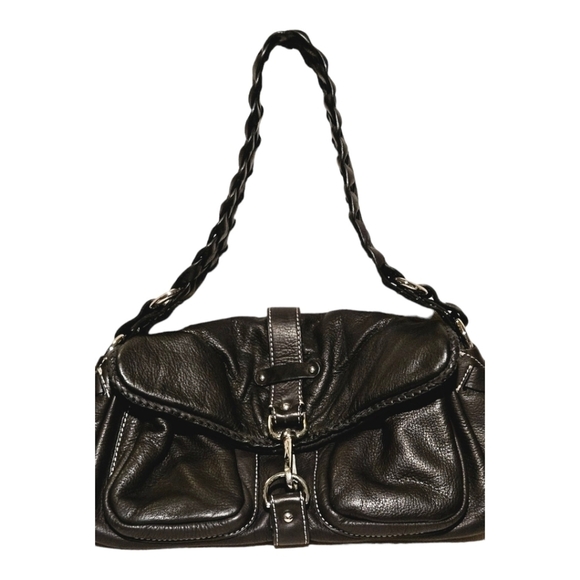 Donald J Pliner Black Leather Shoulder Bag Size Small - Picture 11 of 16